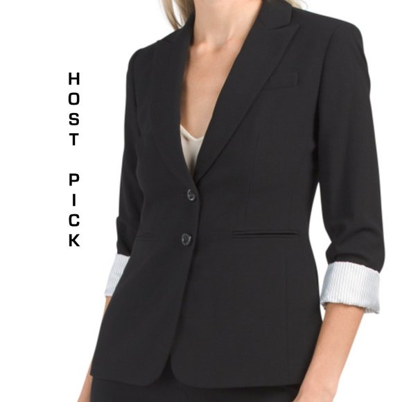 *HP* NWT! Tahari ASL Cuff Sleeve Notch Jacket / Blazer - Picture 1 of 16